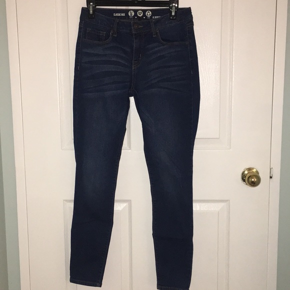 Dark Blue Skinny Jeans Classic Rise - Picture 5 of 7